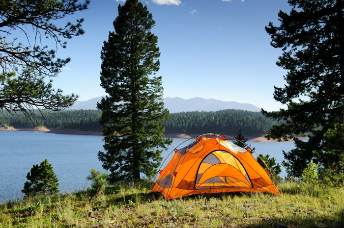 Set up a tent and enjoy the landscape