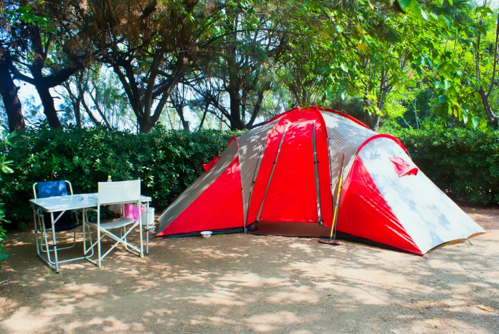 Tent in a campsite