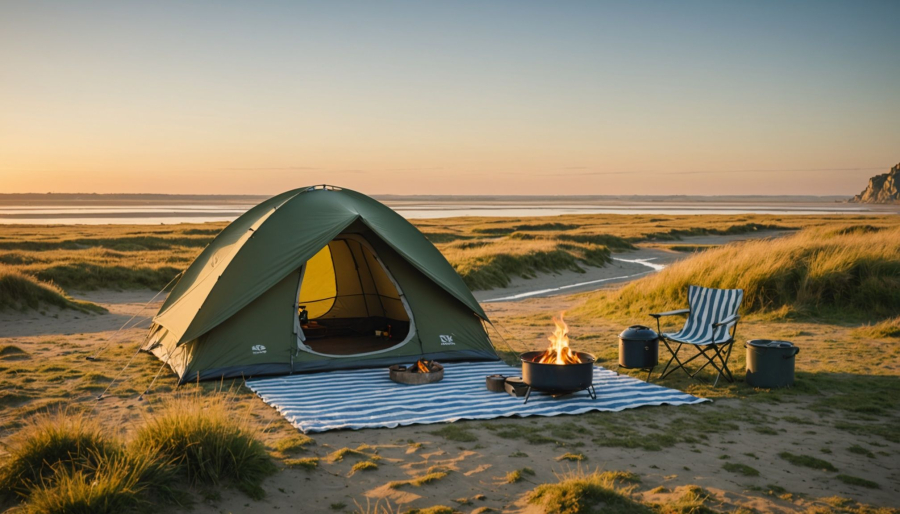 Why camping near the bay of mont-saint-michel is a great choice ?